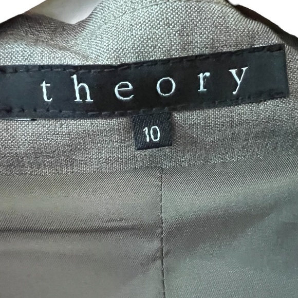 THEORY 2-BUTTON CLASSIC "RORY" BLAZER, FABRIC IS "TAILOR," HEATHERED TAN, Sz 10 - Picture 3 of 12